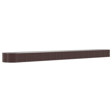 vidaXL Letto Giardino Acciaio Verniciato a Polvere 620x80x36cm Marrone