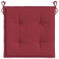 vidaXL Cuscini per Sedia 4 pz Rosso Vino 40x40x3 cm in Tessuto Oxford