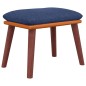 vidaXL Poggiapiedi Blu 45x29,5x35 cm in Tessuto e Similpelle vidaXL Poggiapiedi Blu 45x29,5x35 cm in Tessuto e Similpelle
