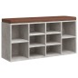 Scarpiera Grigio Cemento 103x30x48 cm in Legno Multistrato Scarpiera Grigio Cemento 103x30x48 cm in Legno Multistrato