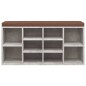 Scarpiera Grigio Cemento 103x30x48 cm in Legno Multistrato Scarpiera Grigio Cemento 103x30x48 cm in Legno Multistrato