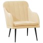 vidaXL Poltrona Crema 63x76x80 cm Velluto
