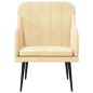 vidaXL Poltrona Crema 63x76x80 cm Velluto