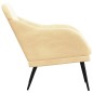 vidaXL Poltrona Crema 63x76x80 cm Velluto