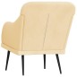 vidaXL Poltrona Crema 63x76x80 cm Velluto