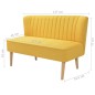 Divano in Stoffa 117x55,5x77 cm Giallo Divano in Stoffa 117x55,5x77 cm Giallo