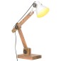 vidaXL Lampada da Scrivania Industriale Bianca Rotonda 58x18x90 cm E27 vidaXL Lampada da Scrivania Industriale Bianca Rotonda 58x18x90 cm E27