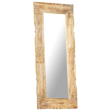 vidaXL Specchio 110x50 cm in Legno Massello di Mango