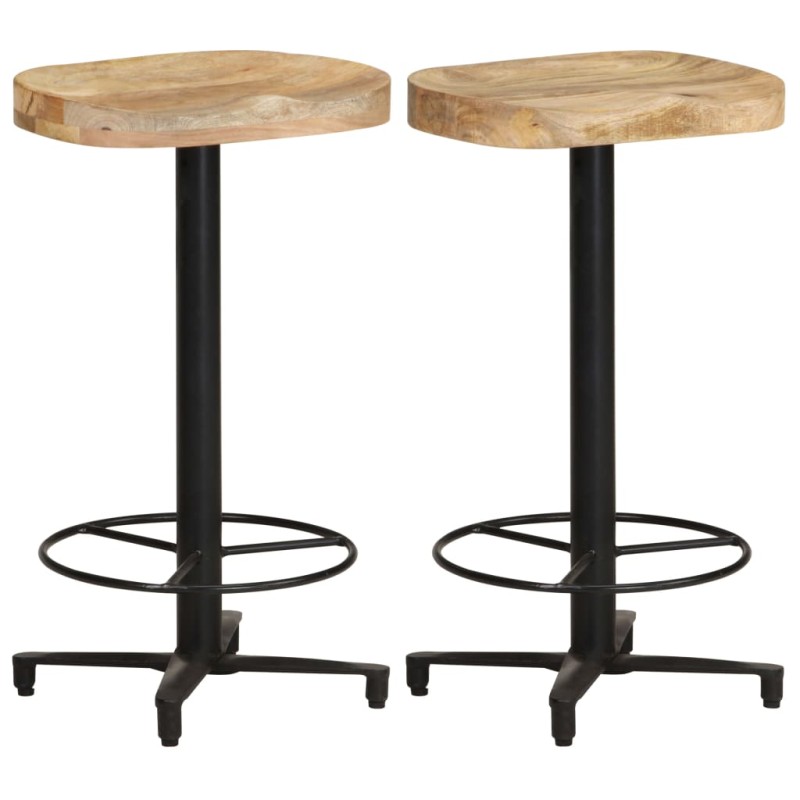 vidaXL Sgabelli da Bar 2 pz 66 cm in Legno Massello di Mango vidaXL Sgabelli da Bar 2 pz 66 cm in Legno Massello di Mango