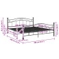 vidaXL Giroletto Nero in Metallo 200x200 cm