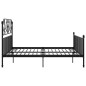 vidaXL Giroletto Nero in Metallo 180x200 cm vidaXL Giroletto Nero in Metallo 180x200 cm