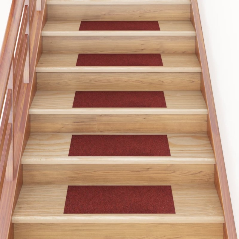 vidaXL Tappeti Adesivi Rettangolari per Scale 15 pz 60x25 cm Rossi vidaXL Tappeti Adesivi Rettangolari per Scale 15 pz 60x25 cm Rossi