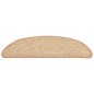 vidaXL Tappeti Adesivi per Scale 15 pz 56x17x3 cm Nocciola