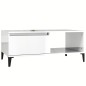 Tavolino Salotto Bianco Lucido 90x50x36,5 cm Legno Multistrato Tavolino Salotto Bianco Lucido 90x50x36,5 cm Legno Multistrato
