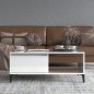 Tavolino Salotto Bianco Lucido 90x50x36,5 cm Legno Multistrato Tavolino Salotto Bianco Lucido 90x50x36,5 cm Legno Multistrato