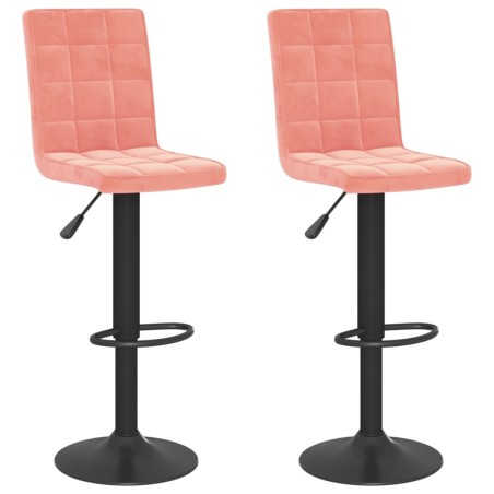 vidaXL Sgabelli da Bar 2 pz Rosa in Velluto
