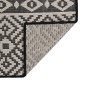vidaXL Tappeto da Esterni a Tessitura Piatta 120x170 cm Strisce Nere vidaXL Tappeto da Esterni a Tessitura Piatta 120x170 cm Strisce Nere