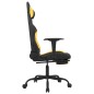 vidaXL Sedia da Gaming Massaggio e Poggiapiedi Tessuto Nero e Giallo vidaXL Sedia da Gaming Massaggio e Poggiapiedi Tessuto Nero e Giallo