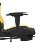 vidaXL Sedia da Gaming Massaggio e Poggiapiedi Tessuto Nero e Giallo vidaXL Sedia da Gaming Massaggio e Poggiapiedi Tessuto Nero e Giallo