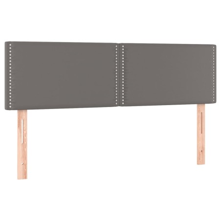 vidaXL Testiere 2 pz Grigie 72x5x78/88 cm in Similpelle