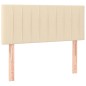 vidaXL Testiera Crema 90x5x78/88 cm in Tessuto