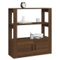 Credenza Rovere Marrone 80x30x90 cm in Legno Multistrato Credenza Rovere Marrone 80x30x90 cm in Legno Multistrato