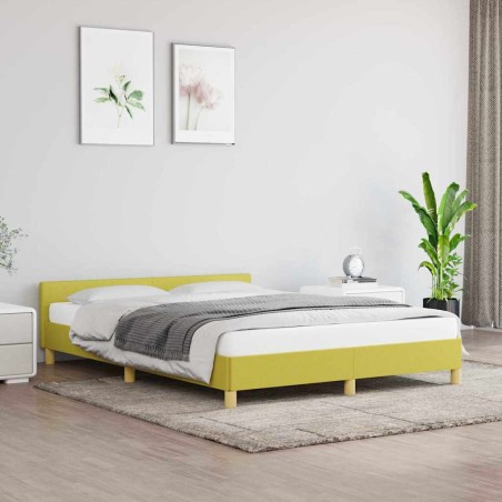 vidaXL Giroletto senza Materasso Verde 140x200 cm in Tessuto