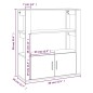 Credenza Rovere Marrone 80x30x90 cm in Legno Multistrato Credenza Rovere Marrone 80x30x90 cm in Legno Multistrato