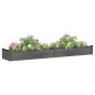 vidaXL Fioriera Giardino con Fodera Grigia 240x45x25 cm Massello Abete