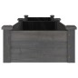vidaXL Fioriera Giardino con Fodera Grigia 240x45x25 cm Massello Abete