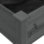 vidaXL Fioriera Giardino con Fodera Grigia 240x45x25 cm Massello Abete