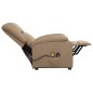 vidaXL Poltrona Alzapersona Cappuccino Similpelle