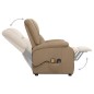 vidaXL Poltrona Alzapersona Cappuccino Similpelle