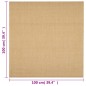 vidaXL Tappeto in Sisal Naturale 100 x 100 cm vidaXL Tappeto in Sisal Naturale 100 x 100 cm