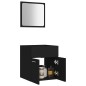 vidaXL Set Mobili da Bagno 2 pz Nero in Legno Multistrato vidaXL Set Mobili da Bagno 2 pz Nero in Legno Multistrato