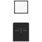 vidaXL Set Mobili da Bagno 2 pz Nero in Legno Multistrato vidaXL Set Mobili da Bagno 2 pz Nero in Legno Multistrato