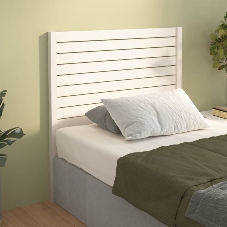 vidaXL Testiera per Letto Bianca 81x4x100 cm in Legno Massello di Pino