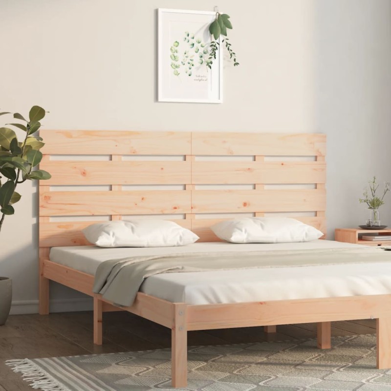 vidaXL Testiera per Letto 120x3x80 cm in Legno Massello di Pino vidaXL Testiera per Letto 120x3x80 cm in Legno Massello di Pino