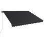 vidaXL Tenda da Sole Retrattile Manuale 450x300 cm Antracite