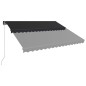 vidaXL Tenda da Sole Retrattile Manuale 450x300 cm Antracite