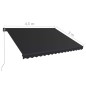 vidaXL Tenda da Sole Retrattile Manuale 450x300 cm Antracite