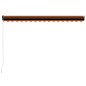 vidaXL Tenda da Sole Retrattile Manuale 450x300 cm Arancione e Marrone vidaXL Tenda da Sole Retrattile Manuale 450x300 cm Arancione e Marrone