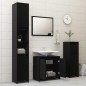 vidaXL Set Mobili da Bagno 3 pz Nero in Truciolato vidaXL Set Mobili da Bagno 3 pz Nero in Truciolato