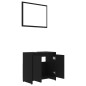 vidaXL Set Mobili da Bagno 3 pz Nero in Truciolato vidaXL Set Mobili da Bagno 3 pz Nero in Truciolato