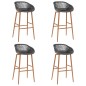 vidaXL Set da Bar 5 pz Bianco e Grigio vidaXL Set da Bar 5 pz Bianco e Grigio