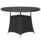 vidaXL Set Mobili da Pranzo per Giardino 5 pz in Polyrattan Nero vidaXL Set Mobili da Pranzo per Giardino 5 pz in Polyrattan Nero