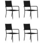 vidaXL Set Mobili da Pranzo per Giardino 5 pz in Polyrattan Nero vidaXL Set Mobili da Pranzo per Giardino 5 pz in Polyrattan Nero