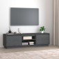 Mobile Porta TV Grigio 140x35x40 cm in Legno Massello di Pino Mobile Porta TV Grigio 140x35x40 cm in Legno Massello di Pino