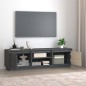 Mobile Porta TV Grigio 140x35x40 cm in Legno Massello di Pino Mobile Porta TV Grigio 140x35x40 cm in Legno Massello di Pino