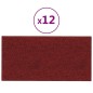Pannelli Murali 12 pz Rosso Vino 60x30 cm in Tessuto 2,16 m² Pannelli Murali 12 pz Rosso Vino 60x30 cm in Tessuto 2,16 m²